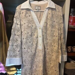 Cream Lace Button-Up dress Tuckernuck
